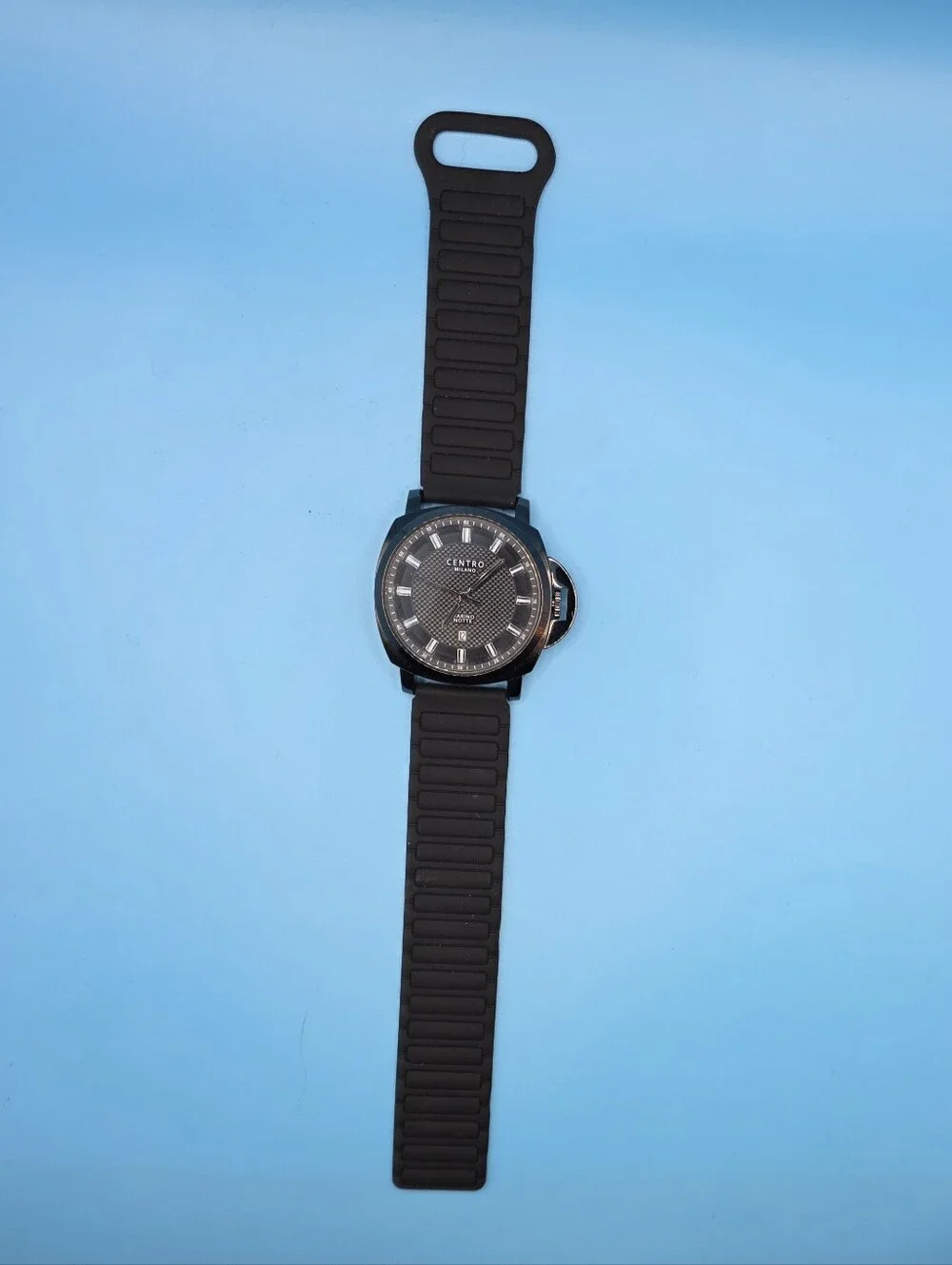 Centro Milano - Marino Notte Men’s Watch - 42mm Black - Magnetic Silicone Strap